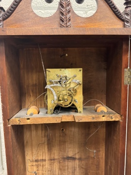 Extremely Rare NY Shelf Clock with Fancy Case & Woman's Portrait