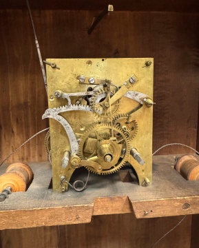 Extremely Rare NY Shelf Clock with Fancy Case & Woman's Portrait