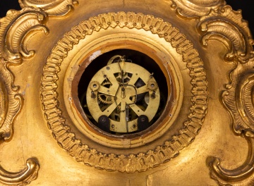 Rare Irenus Atkins Gilt Cased Mantel Clock