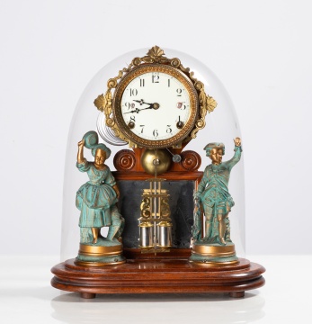 Ansonia Crystal Palace Clock with Glass Dome