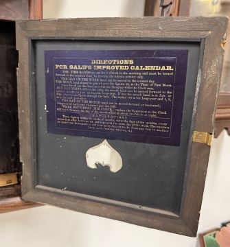 D.J. Gale's Astronomical Calendar No. 3 Wall Clock