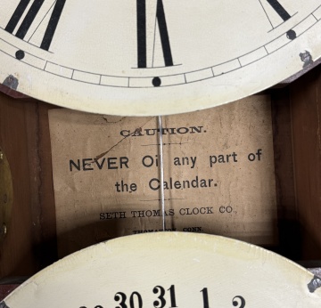 Seth Thomas No. 6 Office Calendar Wall Clock