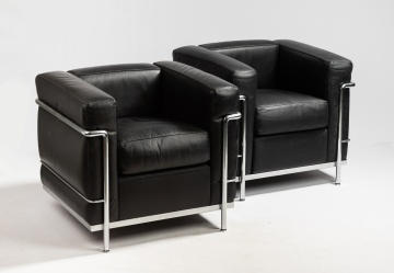 Pair of Le Corbusier LC2 Chairs by Cassina