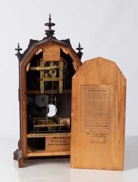 Ithaca Double Dial Calendar Shelf Clock