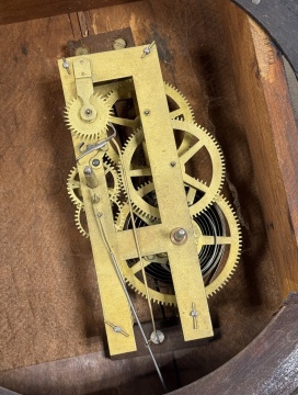 Welch Spring & Co. Round Top Drop Regulator Wall Clock