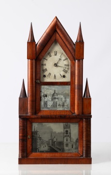 Terry & Andrews Double Steeple Shelf Clock