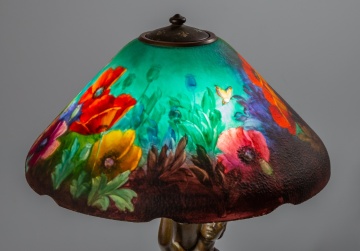 Fine & Rare Handel Notched Poppy Lamp