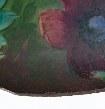 Fine & Rare Handel Notched Poppy Lamp