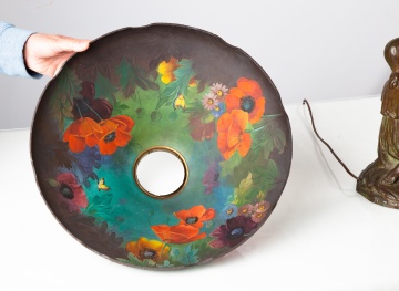 Fine & Rare Handel Notched Poppy Lamp