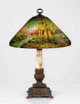 Handel Woodland Landscape Lamp, No. 5673