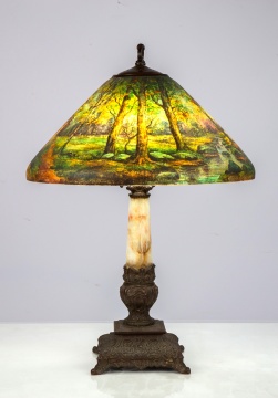 Handel Woodland Landscape Lamp, No. 5673