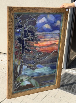 Leaded Glass Landscape Window