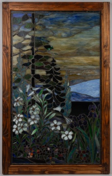 Leaded Glass Landscape Window