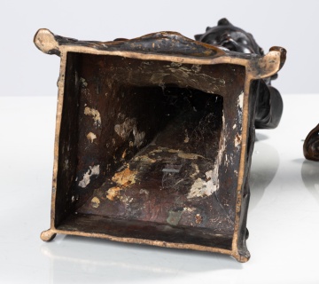 Henry Linder (1854-1910) Art Nouveau Bronze Andirons