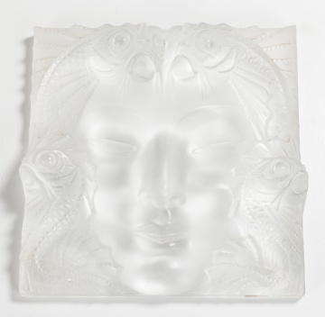 Lalique, France, "Masque de femme" Decorative Plate