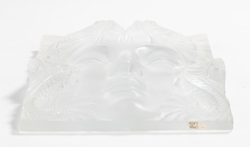 Lalique, France, "Masque de femme" Decorative Plate