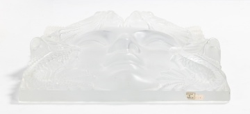 Lalique, France, "Masque de femme" Decorative Plate