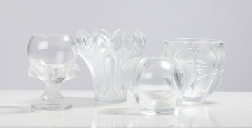 Lalique Esna, Noailles, San Diego, & Bagheera Claw Vases