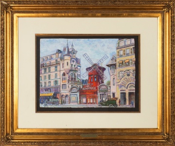 Hugues Claude Pissarro (French, b. 1935) L'amour Moulin Rouge, Paris, France