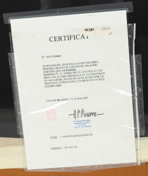 Hugues Claude Pissarro (French, b. 1935) L'amour Moulin Rouge, Paris, France