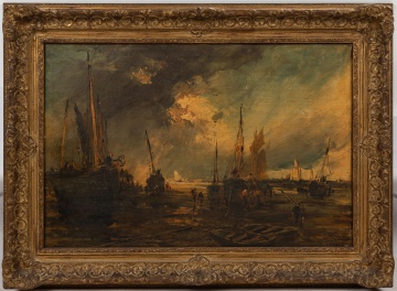 Attributed to Henrik Willem Mesdag (Dutch, 1831-1915) ... Strand in Scheveninger, 1885