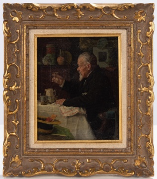 Louis Charles Moeller (American, 1855-1930) Portrait of a Gentleman Toasting