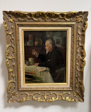 Louis Charles Moeller (American, 1855-1930) Portrait of a Gentleman Toasting