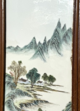 Chinese Famille Rose Porcelain Plaques, Qianlong Period (1736-1795)