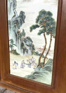 Chinese Famille Rose Porcelain Plaques, Qianlong Period (1736-1795)