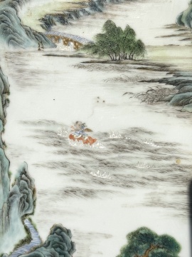 Chinese Famille Rose Porcelain Plaques, Qianlong Period (1736-1795)