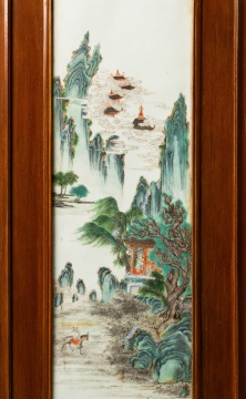 Chinese Famille Rose Porcelain Plaques, Qianlong Period (1736-1795)