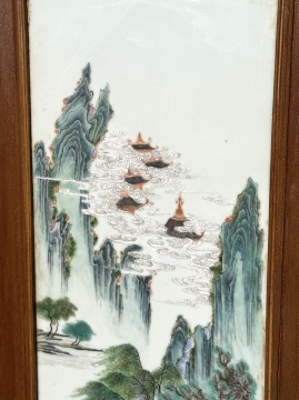 Chinese Famille Rose Porcelain Plaques, Qianlong Period (1736-1795)