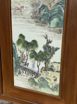 Chinese Famille Rose Porcelain Plaques, Qianlong Period (1736-1795)