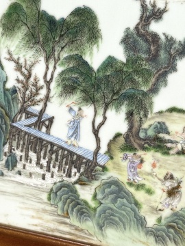 Chinese Famille Rose Porcelain Plaques, Qianlong Period (1736-1795)