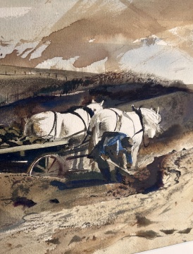 Andrew Wyeth (American, 1917-2009) "Adam and His Wagon, 1940"