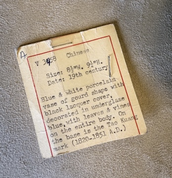 Chinese Blue & White Porcelain Ginger Jar & Double Gourd Vase