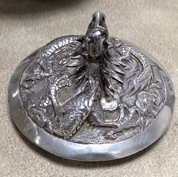 Chinese Silver Tea Pot, Sugar, & Creamer