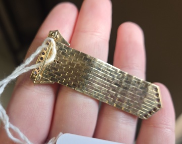 Cartier Diamond & Sapphire Buckle Brooch