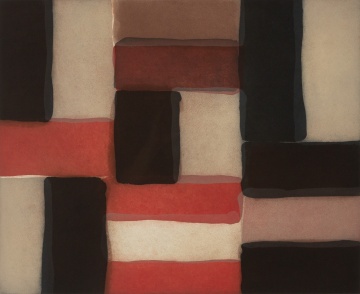 Sean Scully (American/Irish, b. 1945) "Wall of Light Red Grey, 2002"