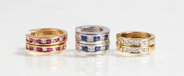 Three Pairs of Earrings