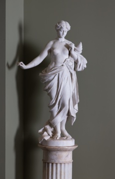 Antonio Frilli (Italian, 1860-1902) Sculpture of a Woman with Pedestal