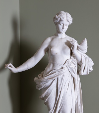 Antonio Frilli (Italian, 1860-1902) Sculpture of a Woman with Pedestal