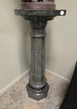 Classical Green Marble Column Form Pedestal