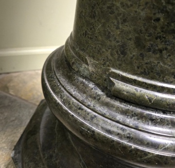 Classical Green Marble Column Form Pedestal