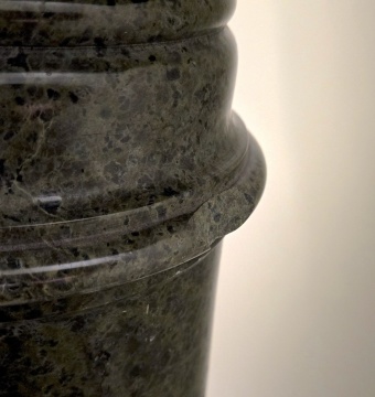 Classical Green Marble Column Form Pedestal