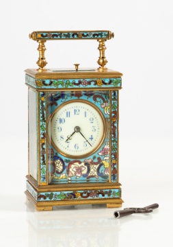 French Cloisonne Carriage Clock with Repeater