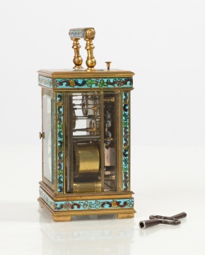 French Cloisonne Carriage Clock with Repeater