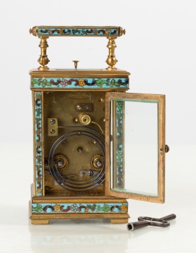 French Cloisonne Carriage Clock with Repeater