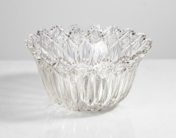 Hawks American Brilliant Period Cut-Glass Center Bowl