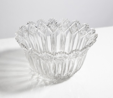 Hawks American Brilliant Period Cut-Glass Center Bowl